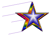 flying rainbow star